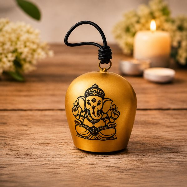 Handcrafted Ganesha Hanging Bell I 4 - Inch Sacred Door & Home Decor